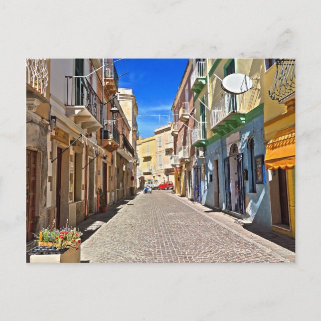 Sardinia - main street in Carloforte Postcard (Front)