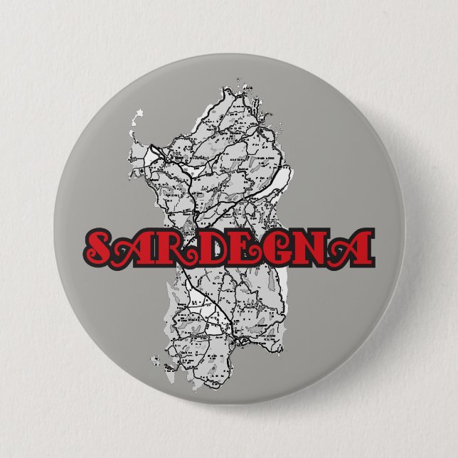 Sardinia Pinback Button (Front)