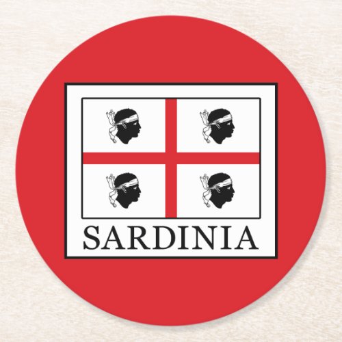 Sardinia Round Paper Coaster