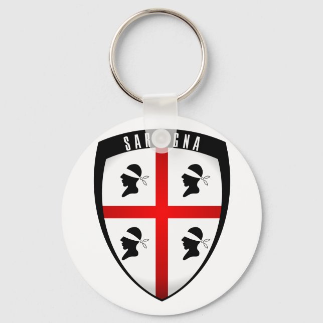 Sardinia, Shield Crest Keychain (Front)