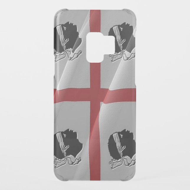 Sardinia waving flag uncommon samsung galaxy case (Back)