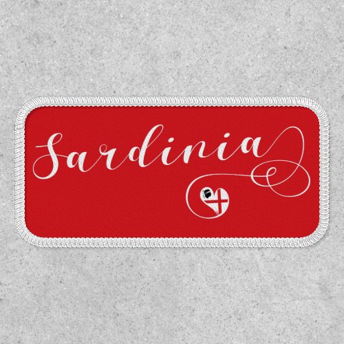 Sardinian Heart Flag Sardinia Patch