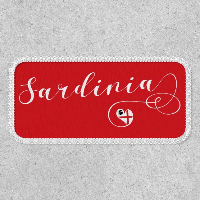 Sardinian Heart Flag, Sardinia Patch (Front)
