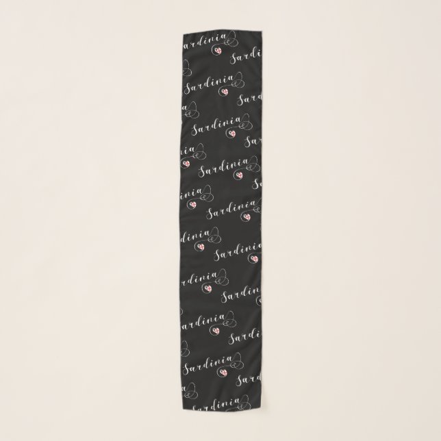 Sardinian Heart Flag, Sardinia, Sardìgna Scarf (Front)