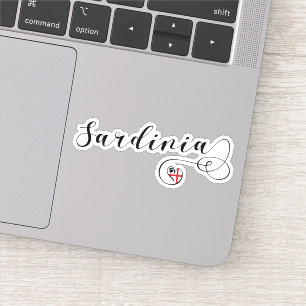 Sardinian Heart Flag, Sardinia Sticker