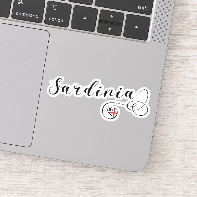 Sardinian Heart Flag, Sardinia Sticker (Detail)