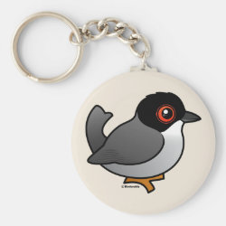 Sardinian Warbler Basic Button Keychain