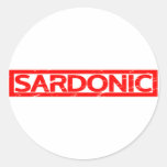 Sardonic Stamp Classic Round Sticker