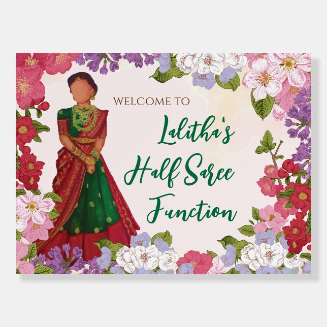 Saree ceremony signs & Half saree welcome signs (Front)