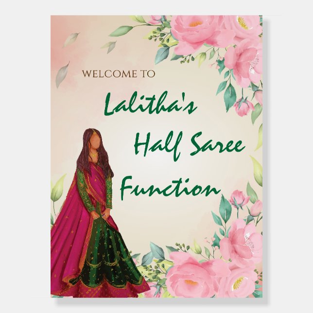 Saree ceremony signs & Half saree welcome signs (Front)