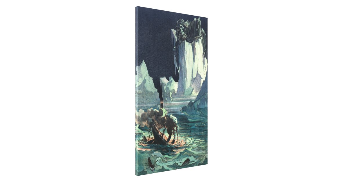 Sargasso Sea Grim Reaper & Sinking of Titanic Canvas Print | Zazzle