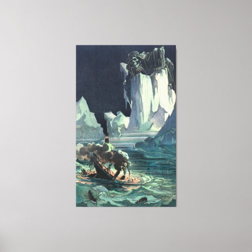 Sargasso Sea Grim Reaper  Sinking of Titanic Canvas Print