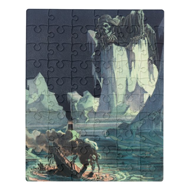 Sargasso Sea Grim Reaper & Sinking of Titanic Jigsaw Puzzle (Puzzle Vertical)