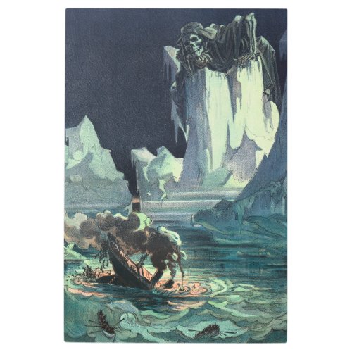 Sargasso Sea Grim Reaper  Sinking of Titanic Metal Print