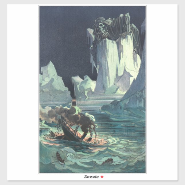 Sargasso Sea Grim Reaper & Sinking of Titanic Sticker (Sheet)