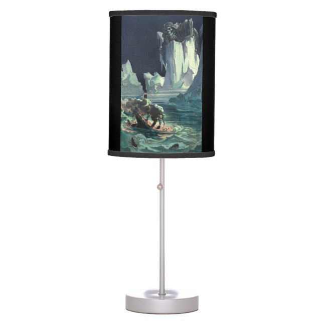 Sargasso Sea Grim Reaper & Sinking of Titanic Table Lamp (Front)