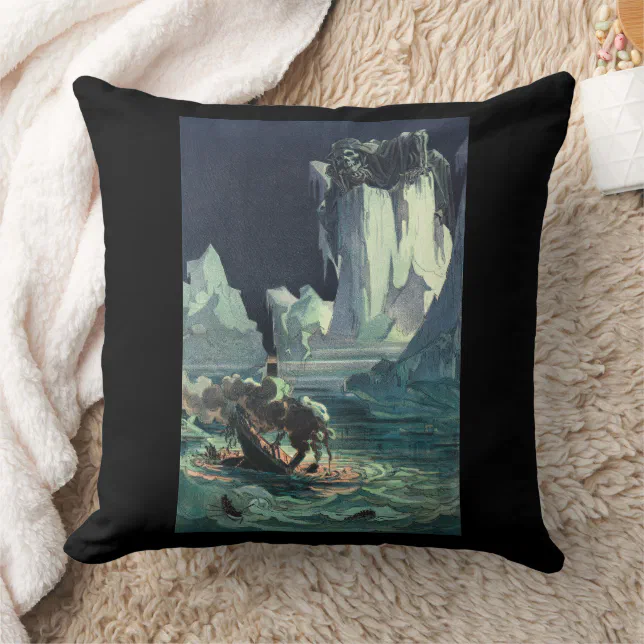 Sargasso Sea Grim Reaper & Sinking of Titanic Throw Pillow Zazzle