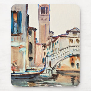 Sargent - A Bridge and a Campanile, Venice, Mouse Pad