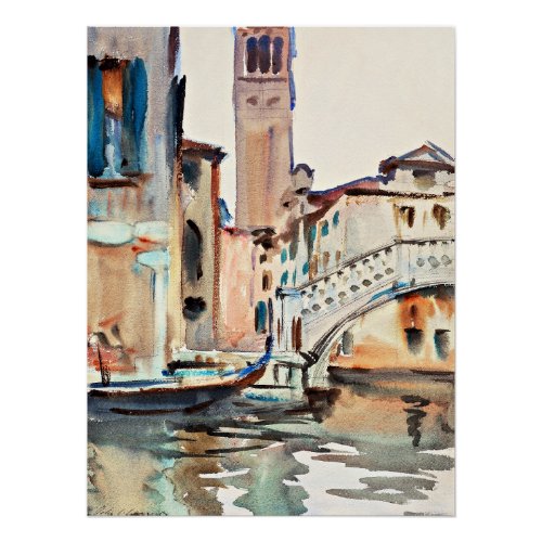 Sargent _ A Bridge and a Campanile Venice Poster