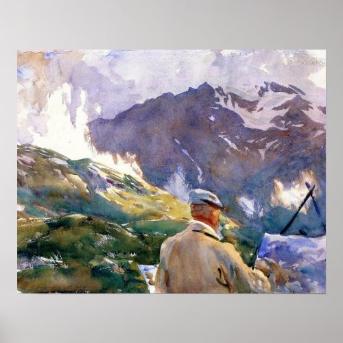 Sargent _ Artist In The Simplon 1909 Poster