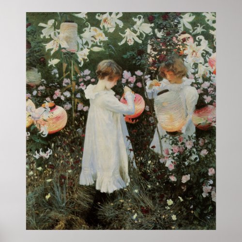 Sargent Carnation Lily Lily Rose Poster