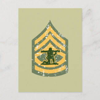 Sargent First Class - Military Patch Postcard