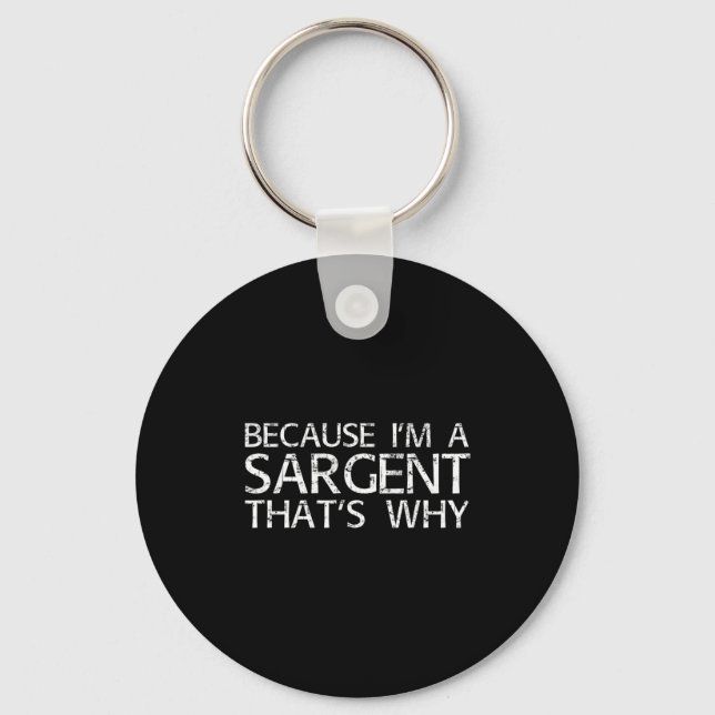 Sargent Gift Funny Surname Family Tree Birthday Re Keychain (Front)