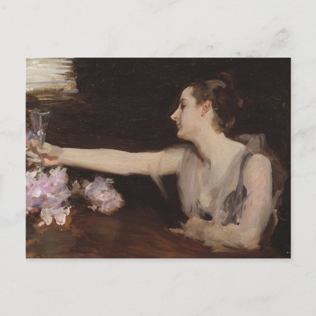 Sargent - Madame Gautreau Drinking a Toast Postcard (Front)