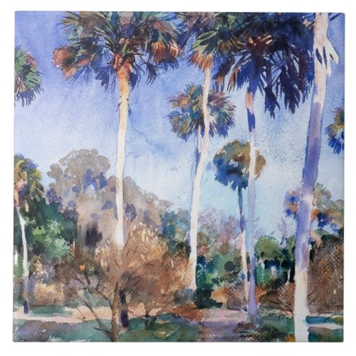 Sargent _ Palms a John Singer Sargent painting Ceramic Tile