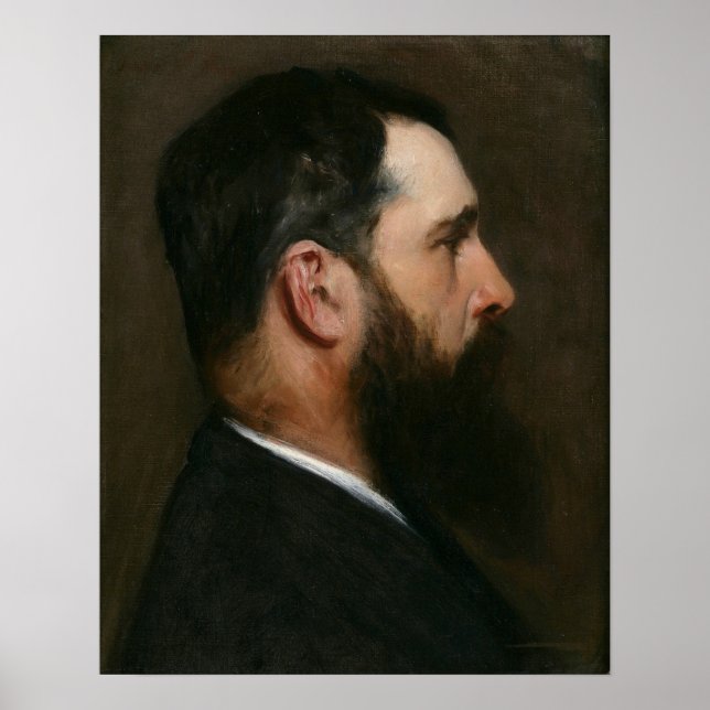 Sargent - Portrait Of Claude Monet Poster (Front)