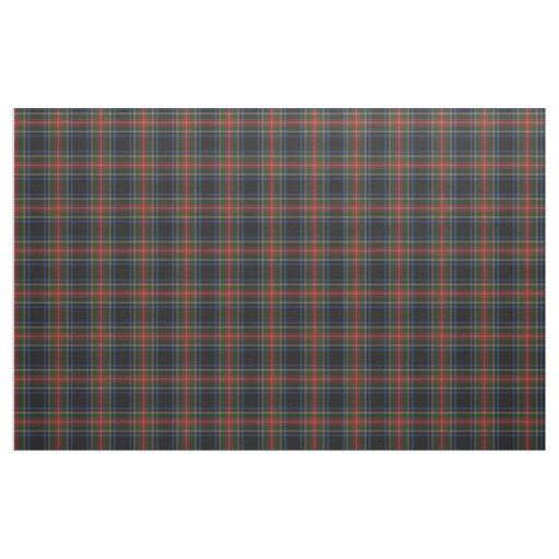 Sargent / Stewart Black Tartan Combed Cotton Fabric