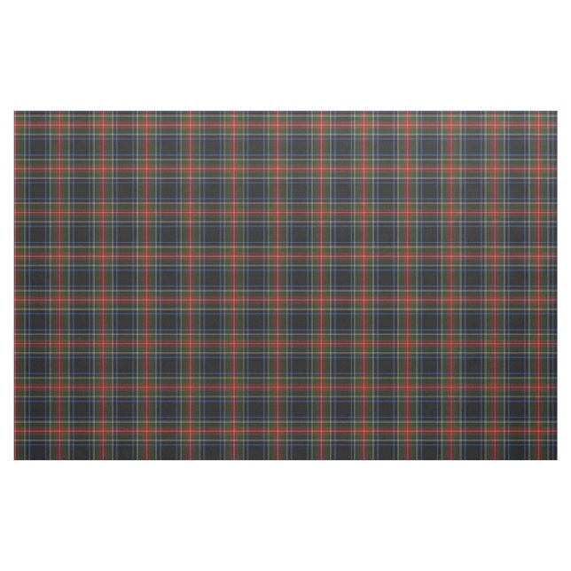 Sargent / Stewart Black Tartan Combed Cotton Fabric (Yard)