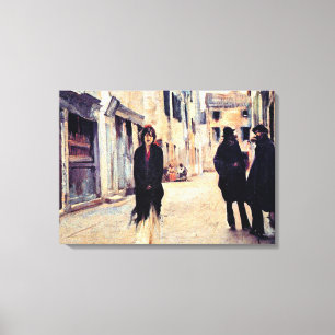 Sargent - Street in Venice, fine art Canvas Print
