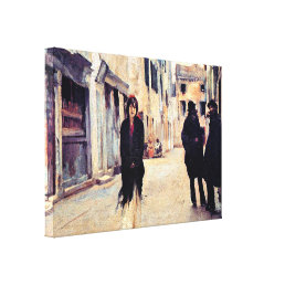 Sargent - Street in Venice, fine art Canvas Print