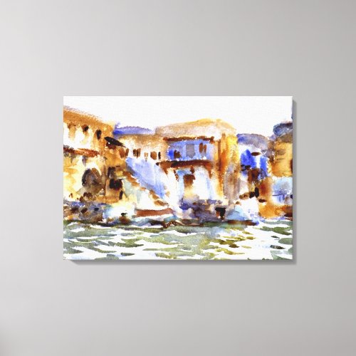 Sargent _ Tiberias watercolor painting Canvas Print