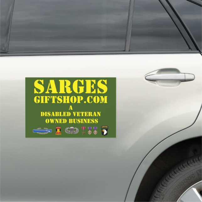 SARGESGIFTSHOP.COM CAR MAGNET (In Situ)