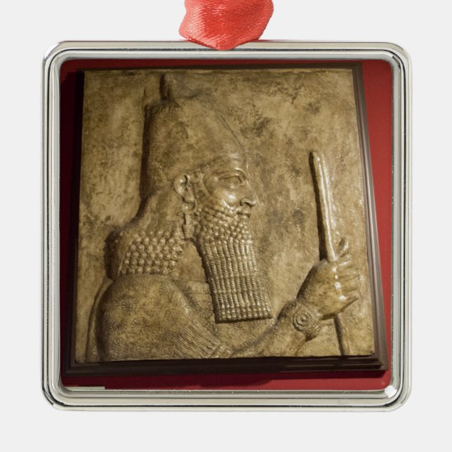 Sargon II-  Egyptian Museum.jpg Metal Ornament (Front)