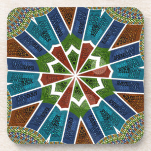 Sari Inspired Design with Intricate Details Beverage Coaster