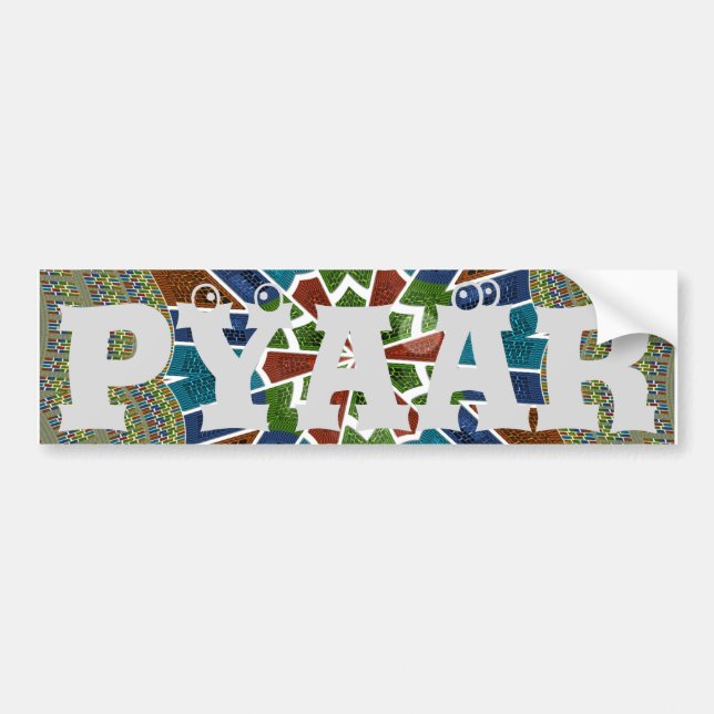 Sari Inspired Design with Intricate Details Bumper Sticker (Front)