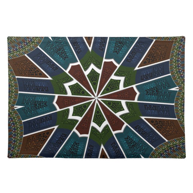 Sari Inspired Design with Intricate Details Cloth Placemat (Front)