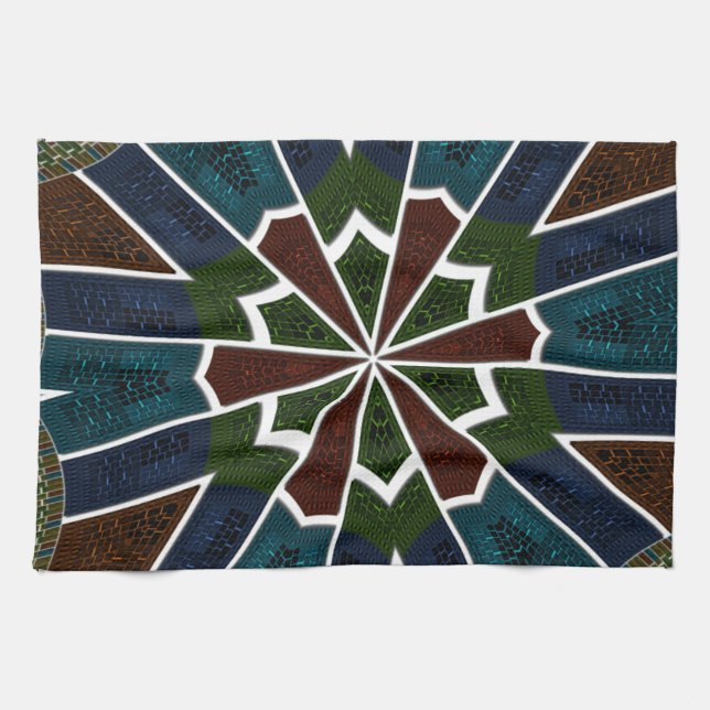 Sari Inspired Design with Intricate Details Kitchen Towel (Horizontal)