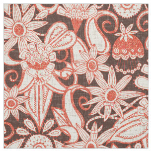 sarilmak brown fire orange fabric