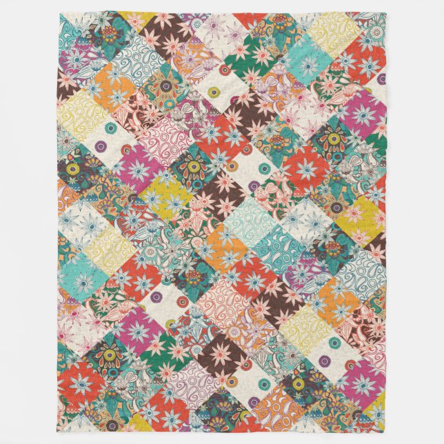sarilmak patchwork fleece blanket (Front)
