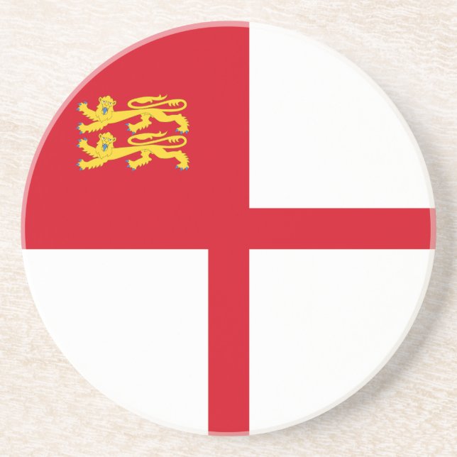 Sark Flag Coaster (Front)