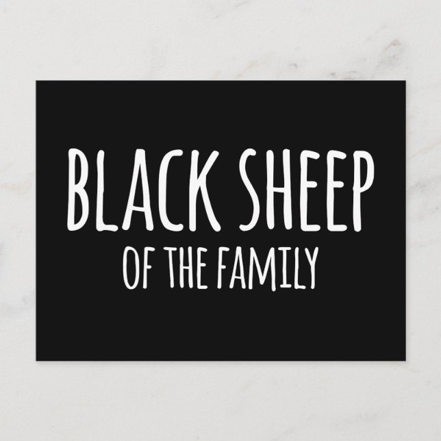 Sarkasmus Gothic Black Sheep of the Family Postcard (Front)