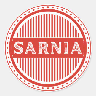 Sarnia City Pride Emblem – Canadian Identity Classic Round Sticker