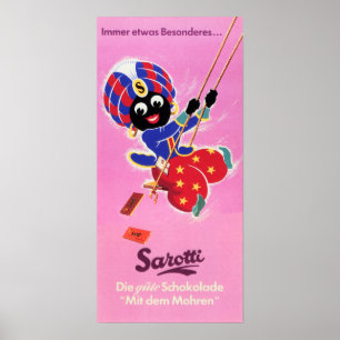 SAROTTI CHOCOLATES & CANDIES Retro German Advert Poster