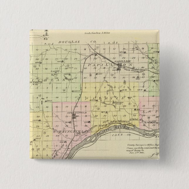 Sarpy County, Nebraska Button (Front)