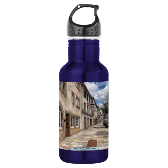 Sarre-Union, Alsace, France Water Bottle (Front)