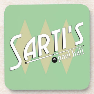 Sarti's Pool Hall Beverage Coaster